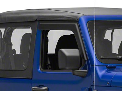 Rugged Ridge Window Visors; Matte Black (18-25 Jeep Wrangler JL 2-Door)