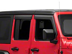 Rugged Ridge Window Visors; Matte Black (18-25 Jeep Wrangler JL 4-Door)