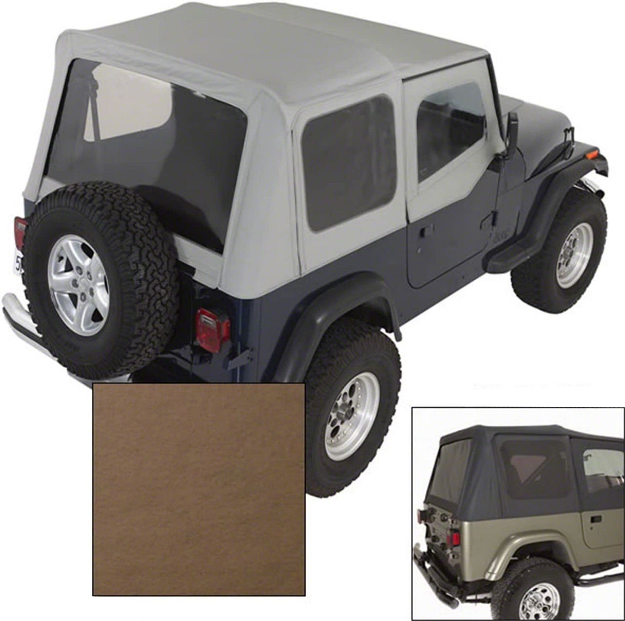 Rugged Ridge Jeep Wrangler XHD Replacement Soft Top with Tinted Windows