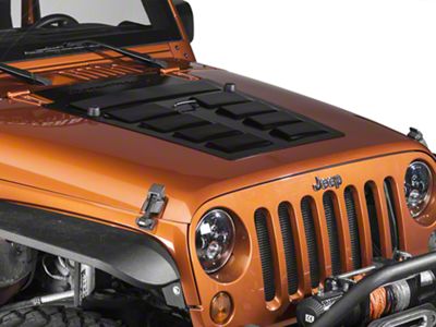 Rugged Ridge Hood Vent Insert; Primer (07-18 Jeep Wrangler JK)
