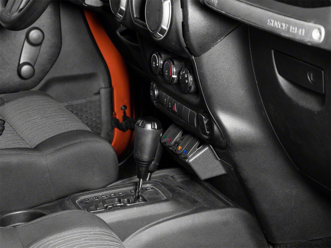 Pannello Interruttori Console Inferiore Rugged Ridge Per Jeep Wrangler JK 2007-2010, Automatico, Per 4 Interruttori