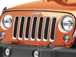 Rugged Ridge Mesh Grille Insert; Black (07-18 Jeep Wrangler JK)