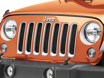 Rugged Ridge Jeep Wrangler Mesh Grille Insert - Gloss Black 