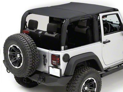 Rugged Ridge Roll Bar Top; Black Mesh (07-09 Jeep Wrangler JK 4-Door)
