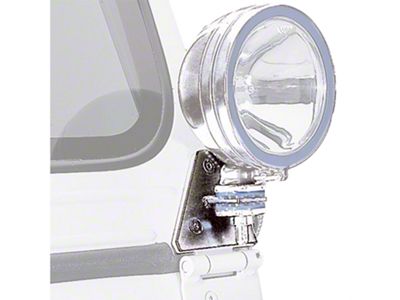 Rugged Ridge Windshield Light Mounting Brackets; Stainless Steel (97-06 Jeep Wrangler TJ)