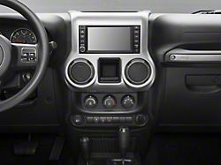 Rugged Ridge Center Radio Console Trim; Brushed Silver (11-18 Jeep Wrangler JK)
