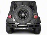 Rugged Ridge 3-Inch Double Tube Rear Bumper; Black (87-06 Jeep Wrangler YJ & TJ)
