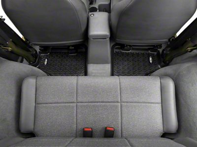 Rugged Ridge All-Terrain Rear Floor Liners; Black (97-06 Jeep Wrangler TJ)