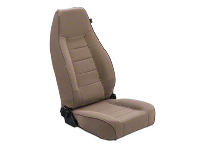 Rugged Ridge High-Back Adjustable Front Seat; Tan (76-02 Jeep CJ5, CJ7, Wrangler YJ & TJ)