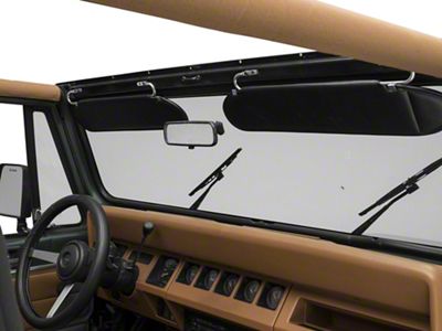 Rugged Ridge Sun Visors; Black (87-95 Jeep Wrangler YJ)
