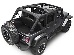 Rugged Ridge Roll Bar Cover; Black Polyester (07-18 Jeep Wrangler JK 4-Door)
