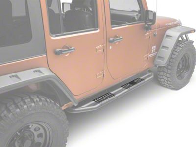 Rugged Ridge RRC Side Armor Guard Plate Kit; Black (07-18 Jeep Wrangler JK 4-Door)