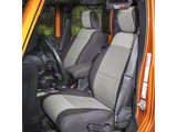 Rugged Ridge Front and Rear Seat Covers; Black/Gray (07-18 Jeep Wrangler JK 4-Door)