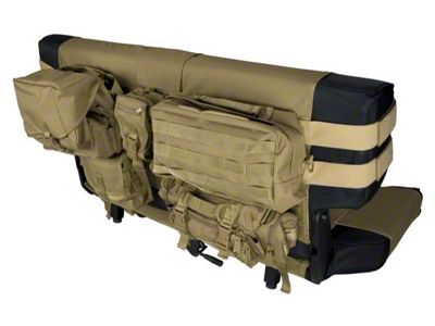 Rugged Ridge Rear Cargo Seat Cover; Tan (76-06 Jeep CJ5, CJ7, Wrangler YJ & TJ)