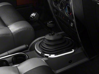 Rugged Ridge Shifter Bezel Trim; Chrome (07-10 Jeep Wrangler JK)