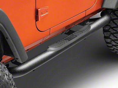 Rugged Ridge 3-Inch Round Nerf Side Step Bars (07-18 Jeep Wrangler JK 2-Door)
