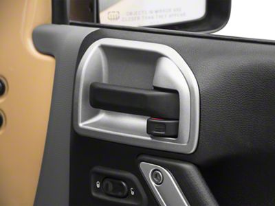 Rugged Ridge Door Latch Trim; Charcoal (11-18 Jeep Wrangler JK)