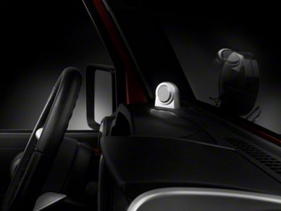 Rugged Ridge Tweeter Speaker Enclosurers; Brushed Silver (07-10 Jeep Wrangler JK)