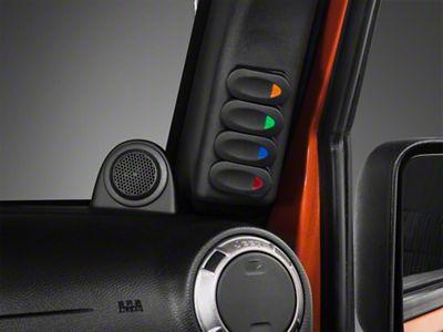 Rugged Ridge A-Pillar Switch Pod Kit with Rocker Switches; Right Side (11-18 Jeep Wrangler JK)