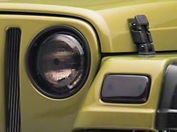 Rugged Ridge Headlight and Turn Signal Light Covers; Smoked (97-06 Jeep Wrangler TJ)