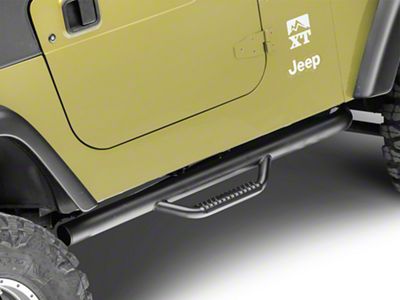 Rugged Ridge Spartan Nerf Side Step Bars; Textured Black (97-06 Jeep Wrangler TJ, Excluding Unlimited)
