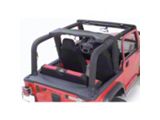 Rugged Ridge Roll Bar Cover Kit; Black Denim (92-95 Jeep Wrangler YJ)