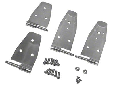 Rugged Ridge Door Hinges; Stainless Steel (94-95 Jeep Wrangler YJ)