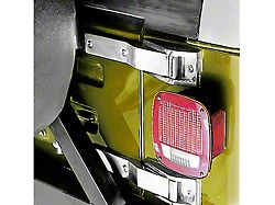 Rugged Ridge Tailgate Hinges; Stainless Steel (87-95 Jeep Wrangler YJ)