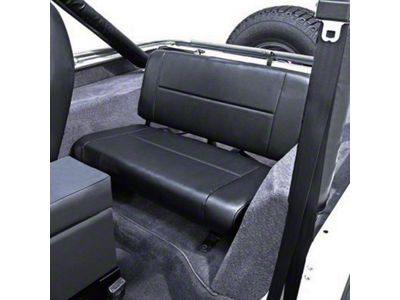 Rugged Ridge Fixed Rear Seat; Black (87-95 Jeep Wrangler YJ)