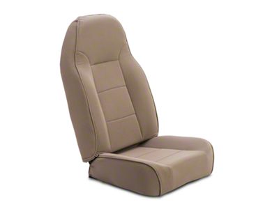 Rugged Ridge High-Back Front Seat; Tan (76-02 Jeep CJ5, CJ7, Wrangler YJ & TJ)