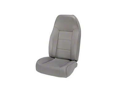 Rugged Ridge High-Back Front Seat; Gray (76-02 Jeep CJ5, CJ7, Wrangler YJ & TJ)
