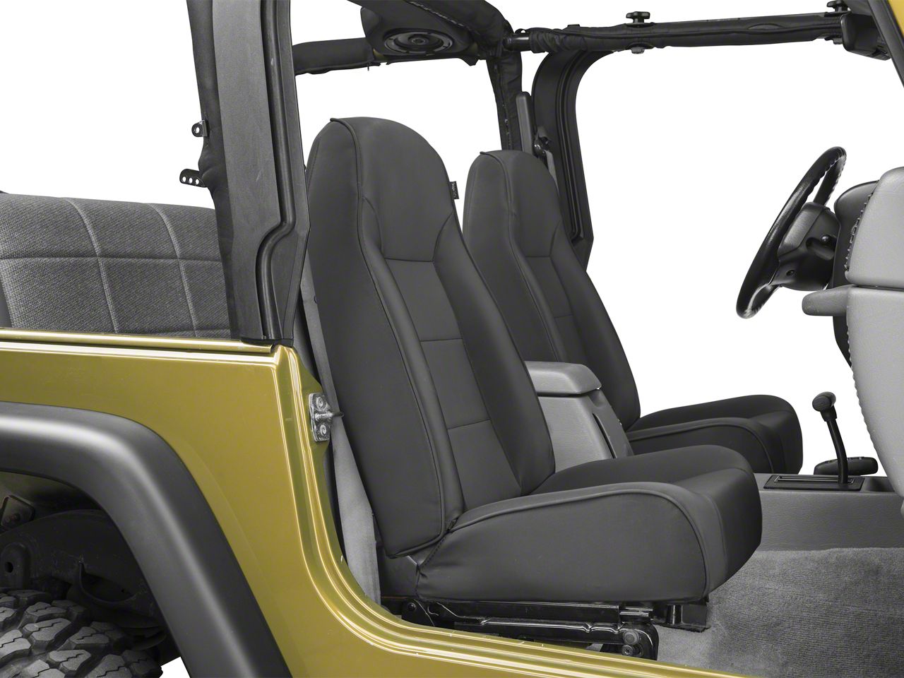 Rugged Ridge Jeep Wrangler High-Back Front Seat; Black Denim Rugged Ridge Jeep Wrangler High-Back Front Seat; Black Denim