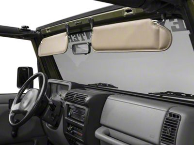 Rugged Ridge Sun Visors; Camel (97-02 Jeep Wrangler TJ)
