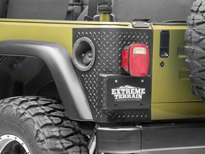 Rugged Ridge Rear Quarter Panel Body Armor Kit (97-06 Jeep Wrangler TJ; Excluding Unlimited)