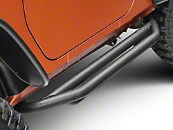 Rugged Ridge RRC Side Armor Guards; Black (07-18 Jeep Wrangler JK 2-Door)