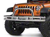 Rugged Ridge Tubular Front Bumper; Stainless Steel (07-18 Jeep Wrangler JK)