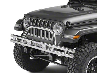 Rugged Ridge Tube Front Bumper - Stainless Steel (18-22 Jeep Wrangler JL)