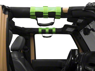 Rugged Ridge Ultimate Grab Bar Handles; Green (Universal; Some Adaptation May Be Required)