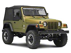 Rugged Ridge Upper Soft Door Kit; Black Diamond (97-06 Jeep Wrangler TJ)