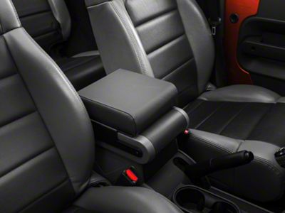 Rugged Ridge Center Console Lid Cover; Black (07-10 Jeep Wrangler JK)