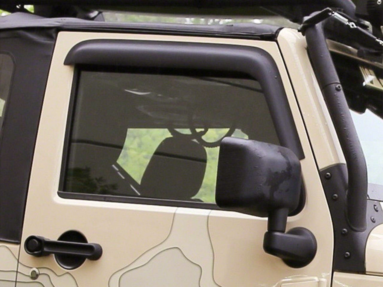 Rugged Ridge Jeep Wrangler Window Visors; Matte Black 11349.11 (0718