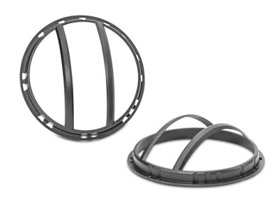 Rugged Ridge Elite Euro Pivotal Headlight Guards; Black (07-18 Jeep Wrangler JK)