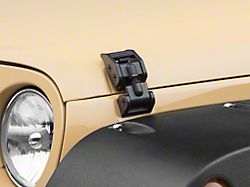 Rugged Ridge Hood Catches; Textured Black (07-18 Jeep Wrangler JK)