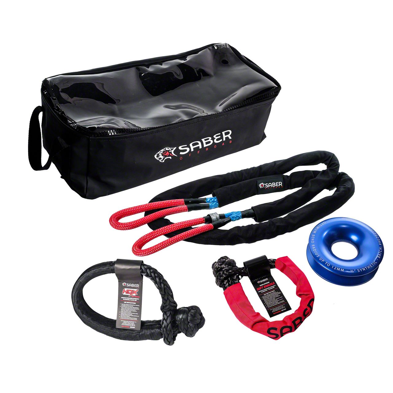 Saber Offroad Winch Recovery Kit, Util Rope, Extension, Damper, Soft Shackles main image 0