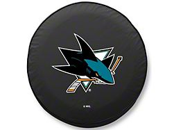 San Jose Sharks Spare Tire Cover; Black (66-18 Jeep CJ5, CJ7, Wrangler YJ, TJ & JK)