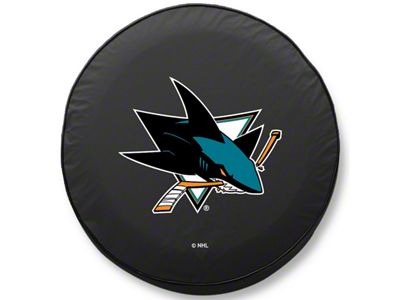 San Jose Sharks Spare Tire Cover; Black (66-18 Jeep CJ5, CJ7, Wrangler YJ, TJ & JK)