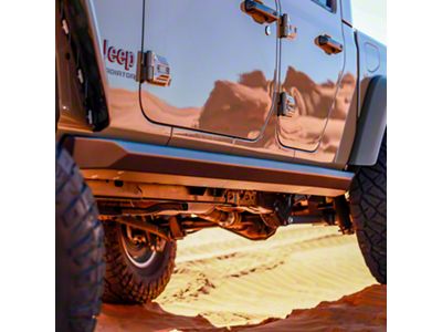 Savvy Offroad Krawler Lite Slider Kit; Bolt-On; Raw (20-25 Jeep Gladiator JT)