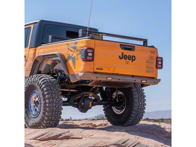 Savvy Offroad Legacy Aluminum Rear High Clearance Bumper Kit; Raw (20-25 Jeep Gladiator JT)