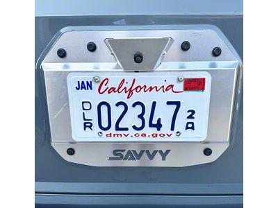 Savvy Offroad Aluminum Spare Tire Delete; Raw (18-25 Jeep Wrangler JL)