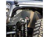 Savvy Offroad High Clearance Vented Aluminum Front Inner Fenders; Raw (07-18 Jeep Wrangler JK)
